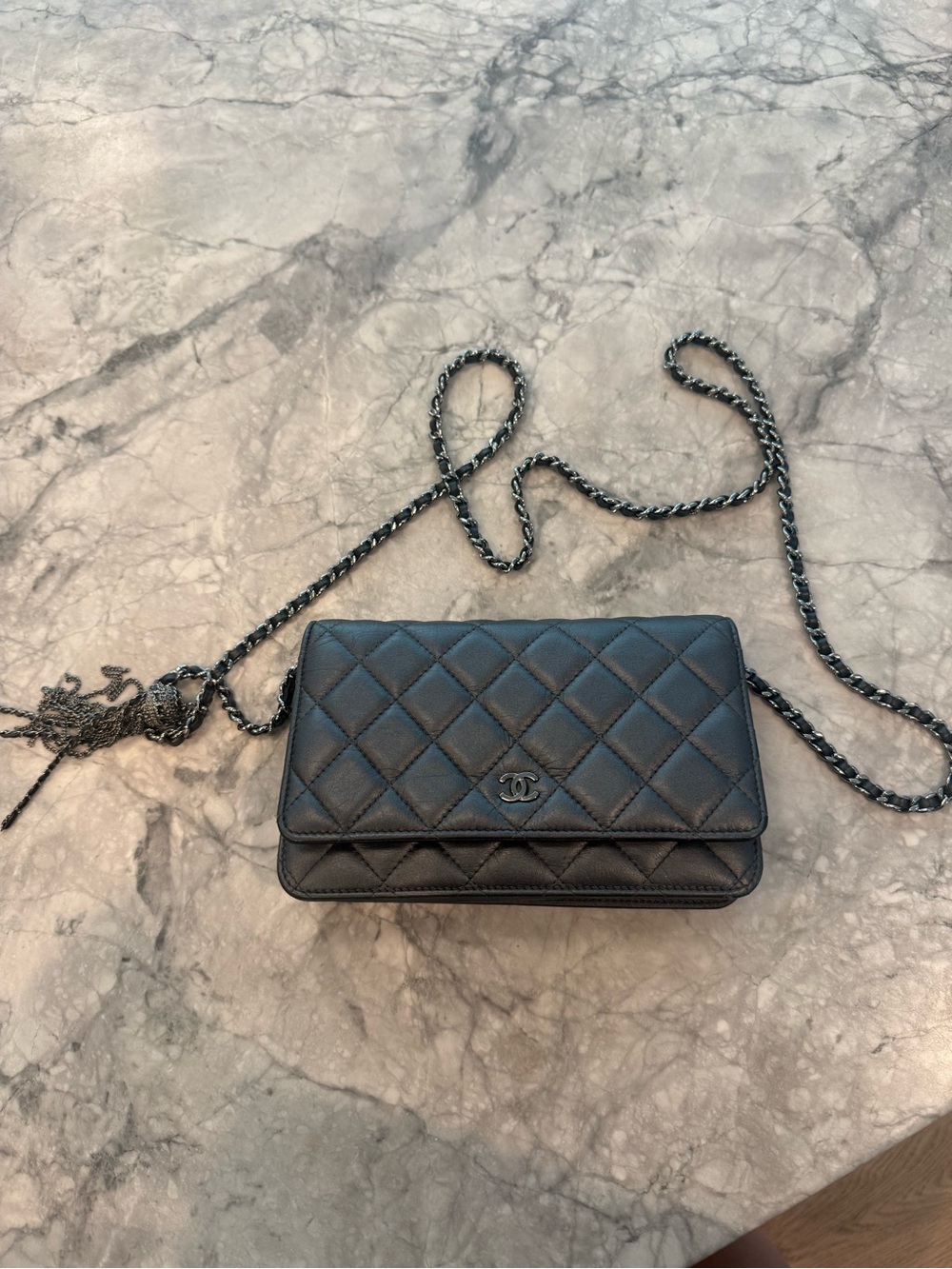 Chanel Metallic WOC with Tassel Strap